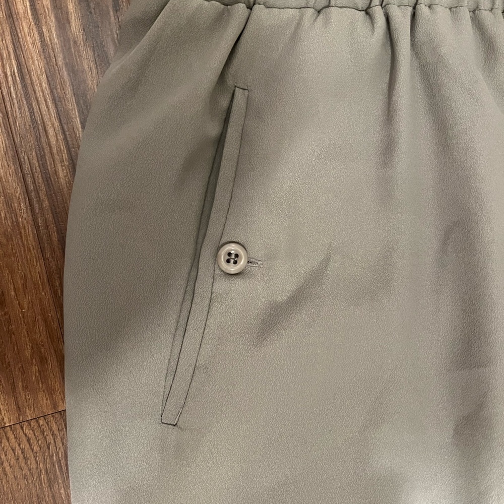BCBGeneration Olive Green Pull On Genie Harem Pants Size S - Picture 2 of 10